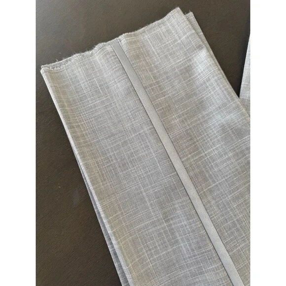 Tre Vero Modern Fit dress pants Flat Front Tuxedo Striped size 42L Gray Unhemmed